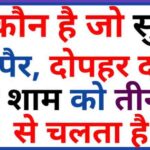 “वो कौन है जो सुबह चार पैर, दोपहर दो पैर और शाम को तीन पैर से चलता है बताओ क्या
